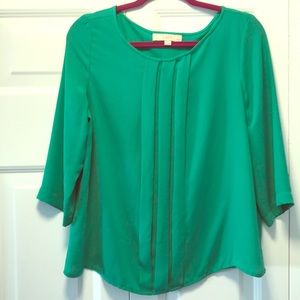 Emerald Green 3/4 Sleeve Blouse